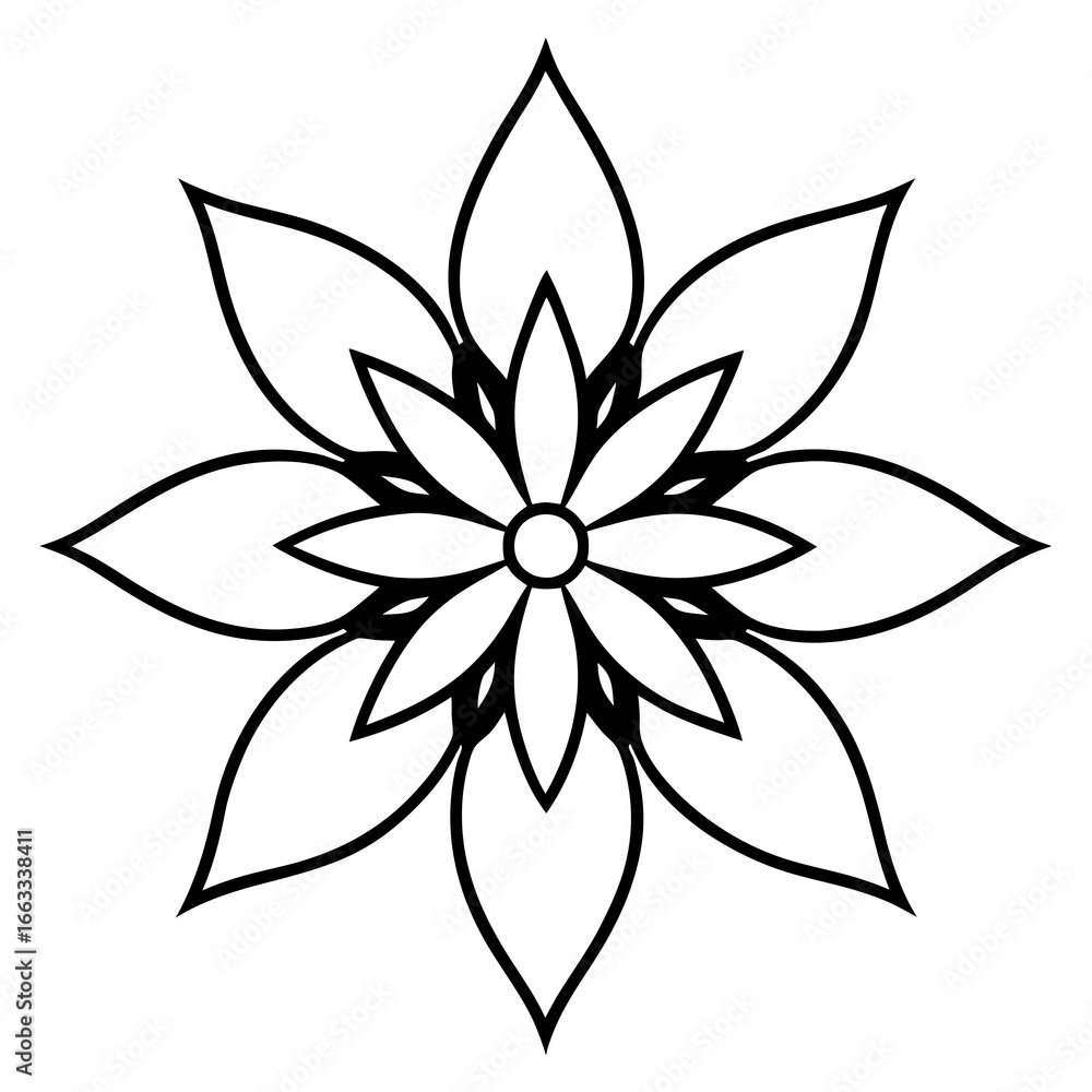 Mandala Canna Flower Art Vector Mandala Canna Flower Art Vector