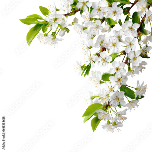 Spring blossoms in corner