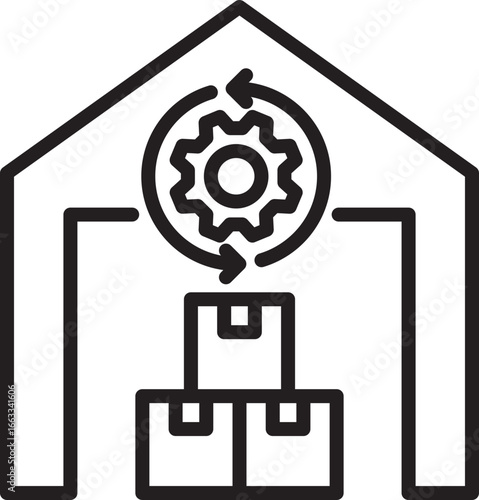 Warehouse Inventory Vector Icon Set | Adjustable Line Weight | Storage, logistics, delivery, packaging, barcode, forklift, shipping, pallet, stock, tracking, management, cargo, supply chain icons