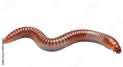 Lumbricus terrestris on a transparent isolated background. png


