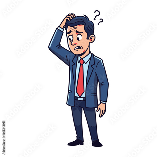 The Uncertain Mind: A visual representation of confusion and dilemma, capturing the moment of doubt and the struggle to find answers.