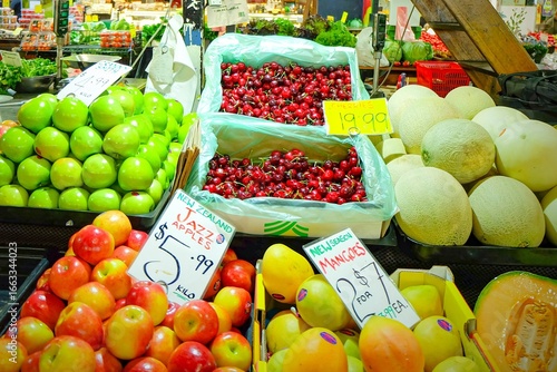 Central market with loads of fresh fruits and vegetables and cheeses in Adelaide, South Australia, Australia