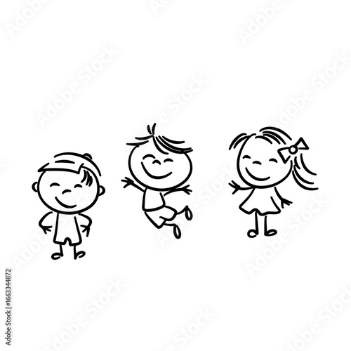 Happy kids doodle 