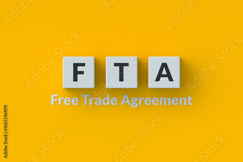 Cuadro en lienzo FTA abbreviation on cubes