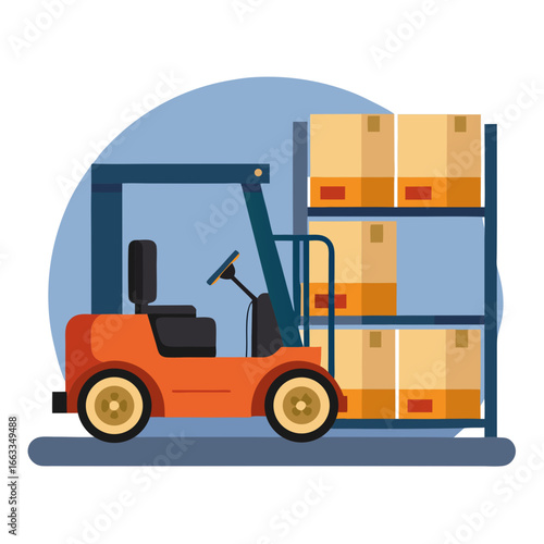 Lifter car vector illustration 