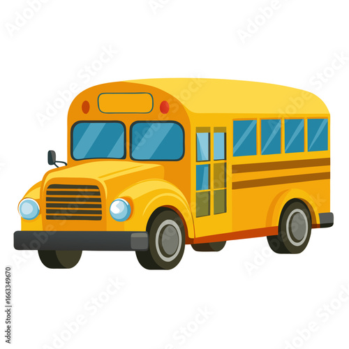 school bus isolated on white