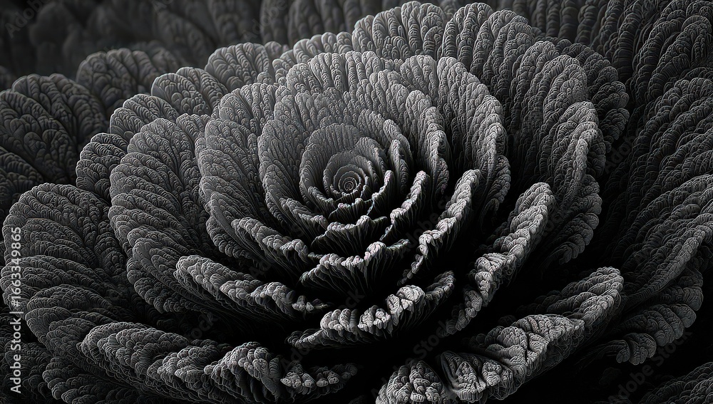 Obraz premium Abstract Black And White Rose Pattern