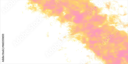 Abstract art powder painted on white background. Movement abstract frozen dust explosion multicolored on white background. Stop the movement of colored powder on white background.
