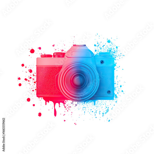 Vibrant digital camera graphic