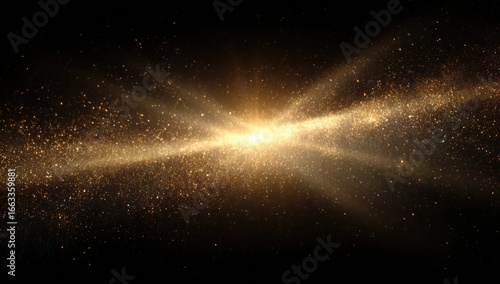 Abstract cosmic gold explosion
