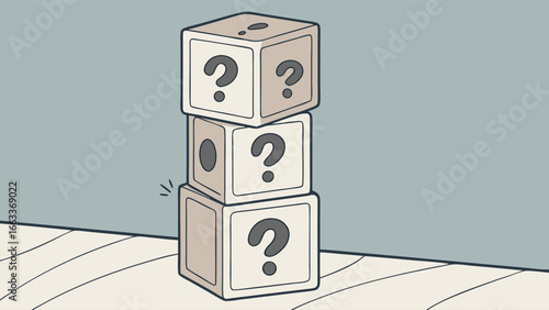 Stacked Question Mark Blocks Toy.