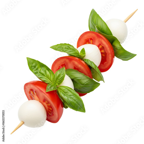 Caprese Skewer with Tomato, Basil, and Mozzarella Balls