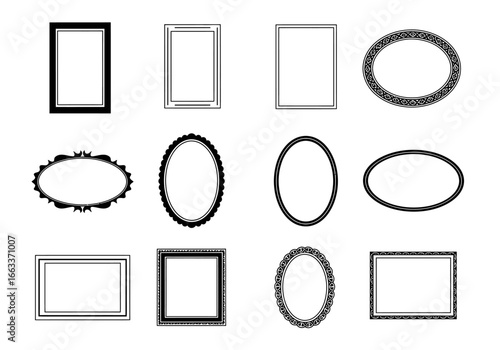 A Collection of Decorative and Simple Picture Frame Borders and Styles for Displaying Artwork and Photographs