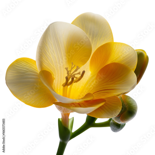 Yellow Freesia Flower in Full Bloom