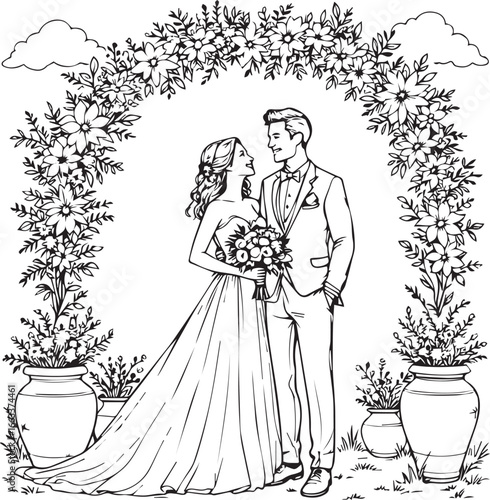 Under the Arch — a monochrome moment of union and bloom