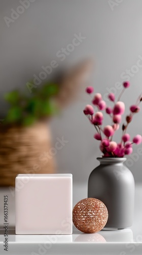 Soft Pastel Geometric 3D Forms in Muted Colors