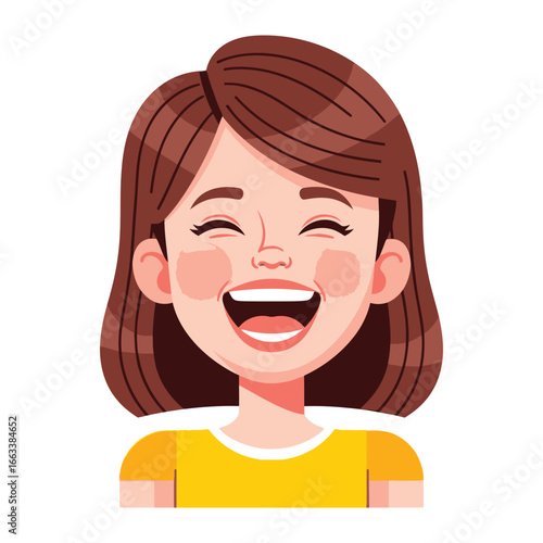 Pure Bliss: The image captures a person's sincere, infectious happiness through an artful illustration of bright emotions. The artwork is a stunning representation of joy and delight.