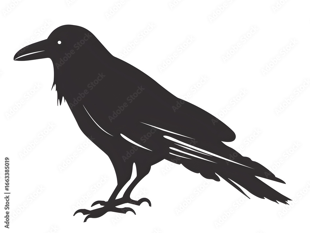 Fototapeta premium simple raven silhouette