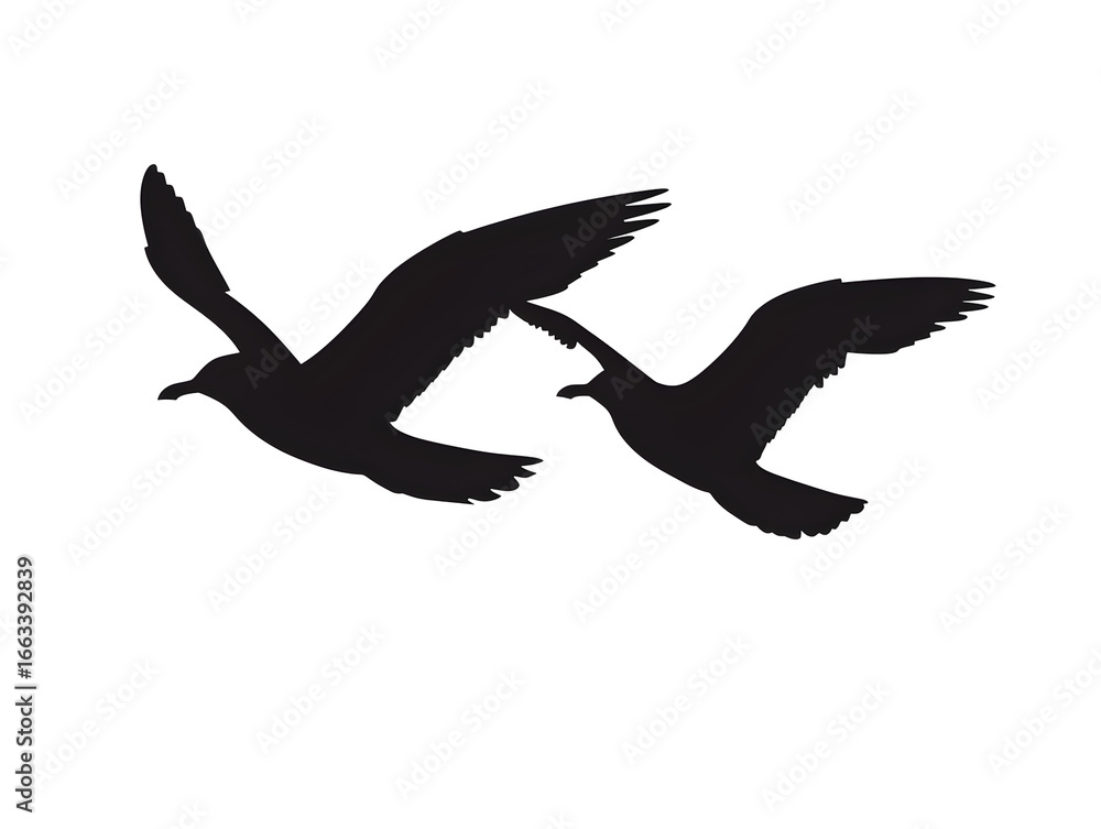 Obraz premium seagulls silhouette