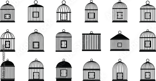 Collection of stylish bird cages for creative projects
