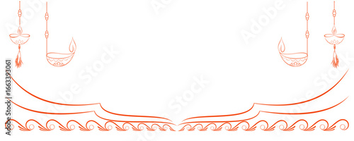 Diwali candle lamp illustration for Diwali day background vector