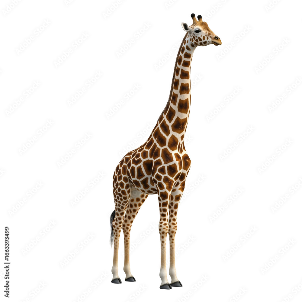 Naklejka premium Realistic Giraffe Illustration