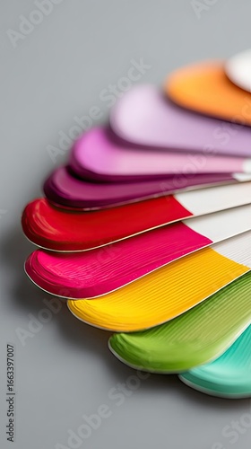 Vibrant Watercolor Paint Palette Closeup