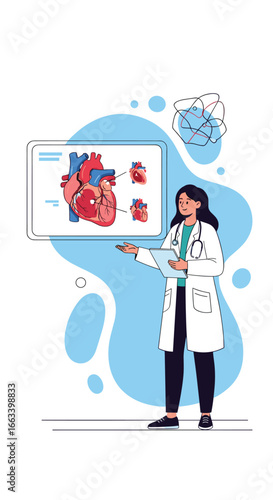 Cardiology medical presentation explaining the human heart and its functions