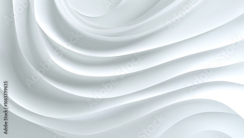 Abstract white wavy folds