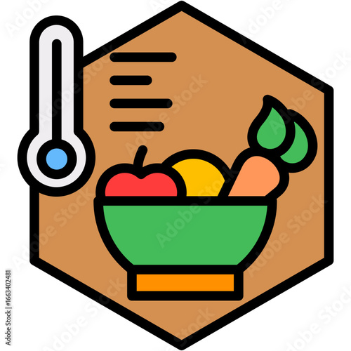 Perishable Goods lineal color icon