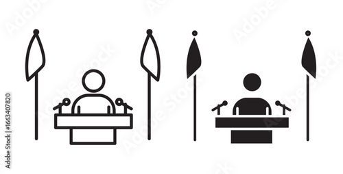 Mayor icon .Vector illustration with stroke and fill on a white background.