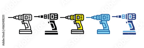 Drill  Icon Element For Design