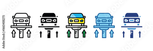 Hydraulic Lift  Icon Element For Design