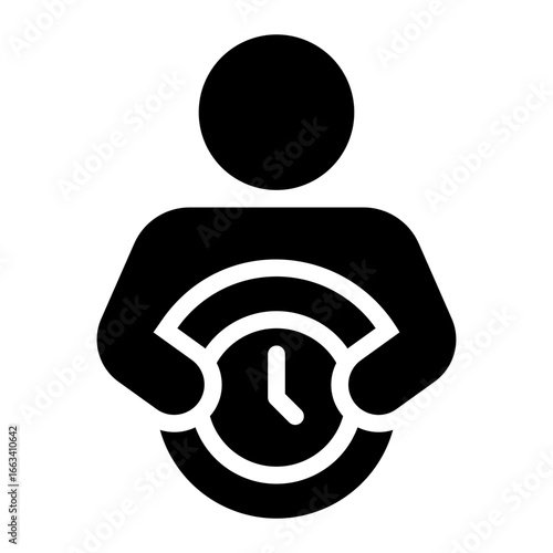 time glyph icon