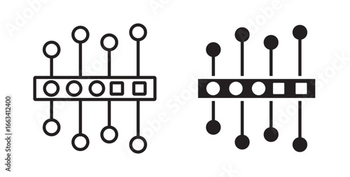 Proxy server icon. Website host server protection, modern cybersecurity silhouette symbol on white space. Vector illustration with stroke and fill on a white background.