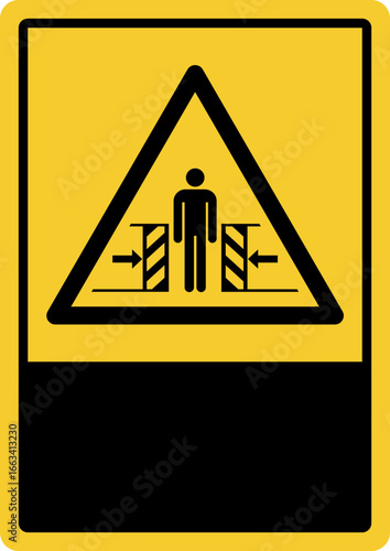 warning safety signs_warning ; crushing your custom message here portrait size a4/a3/a2/a1 v2 	