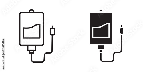 Perfusion icon . Vector illustration with stroke and fill on a white background.