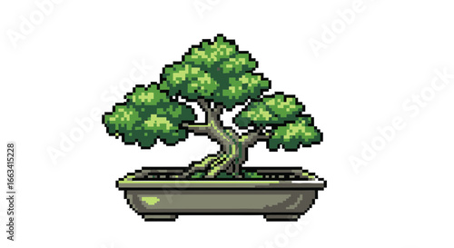Pixel Art Bonsai Tree A Miniature Garden Icon