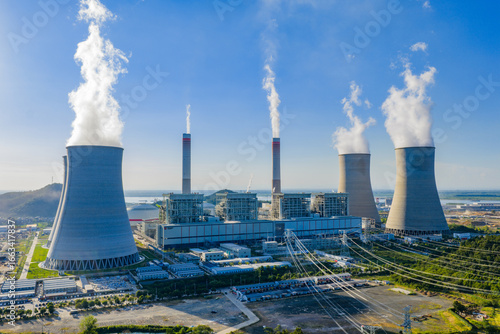 Wallpaper Mural Thermal Power Plant at Sunrise Torontodigital.ca