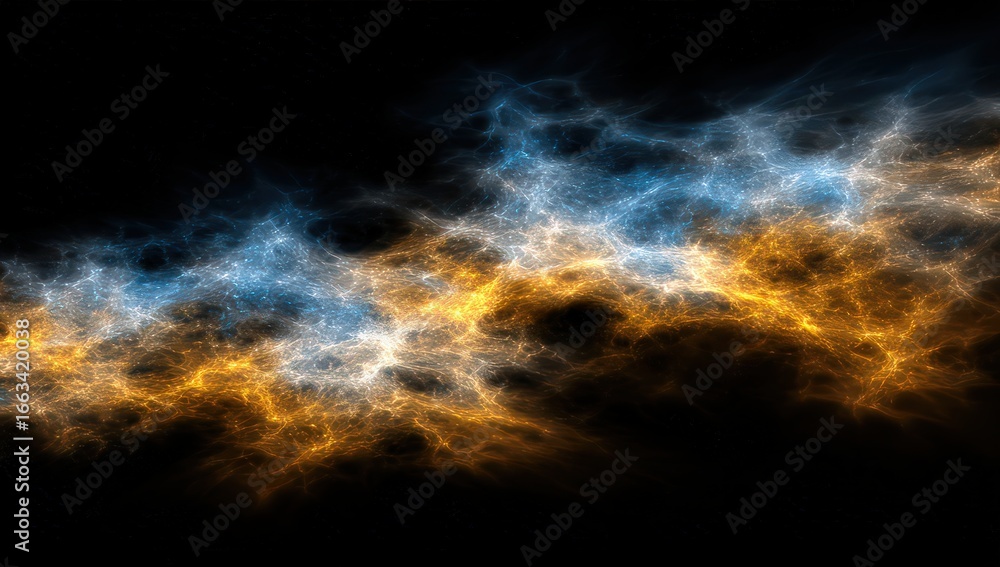 Fototapeta premium Colorful Space Nebula With Glowing Dust