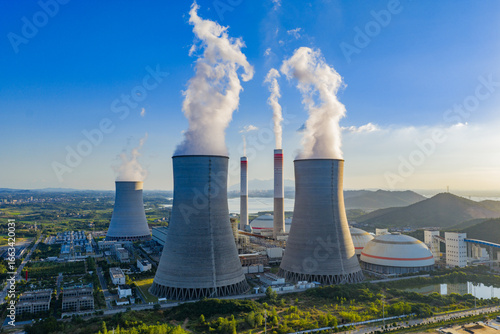 Wallpaper Mural Thermal Power Plant at Sunrise Torontodigital.ca