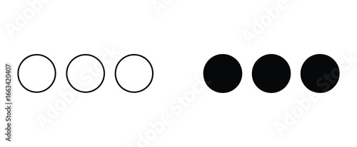WebVector art of arrangement of circles in black and white, creating a simple yet visually interesting pattern, suitable for various design applications