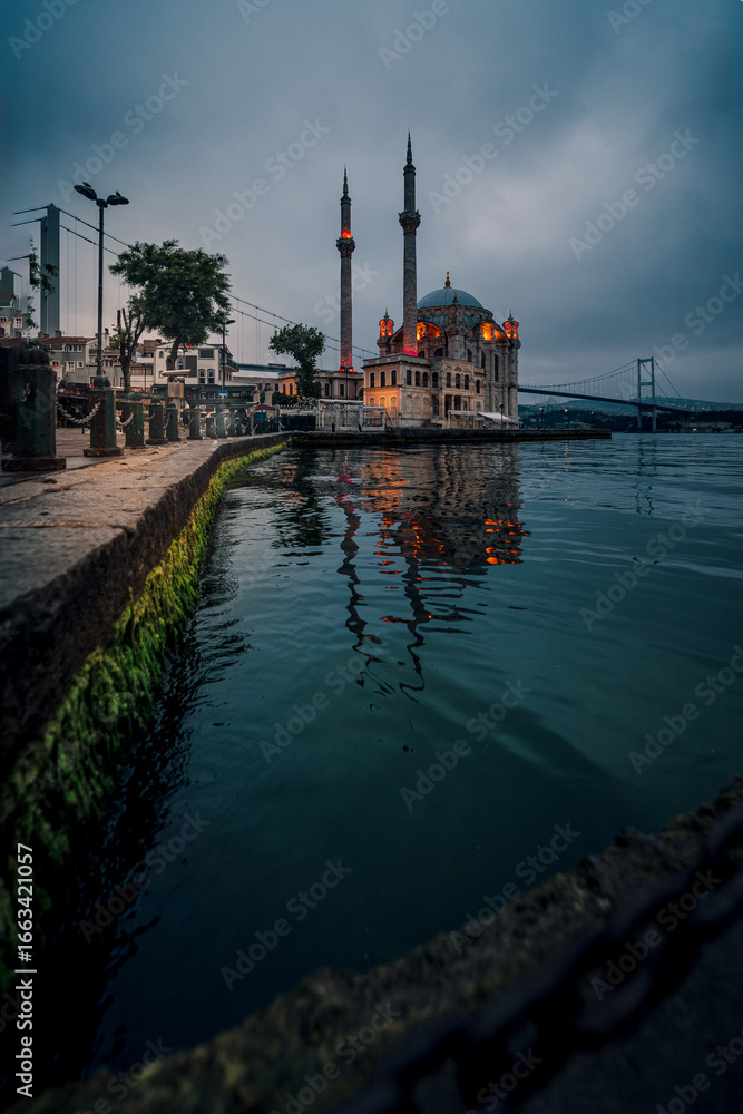 Fototapeta premium Ortakoy Turkey 06062025 Mosque Istanbul