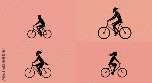  Man Riding a Bicycle