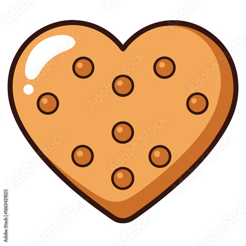 Delicious Heart Shaped Cookie Sweet Treat