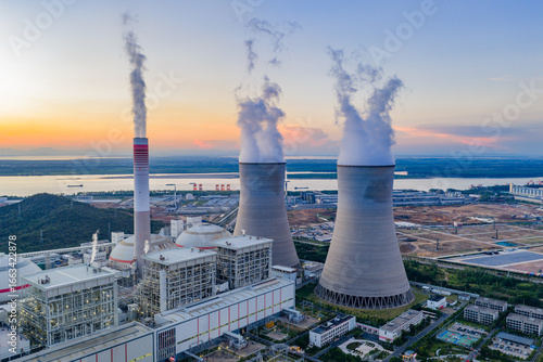 Wallpaper Mural Thermal Power Plant at Sunrise Torontodigital.ca