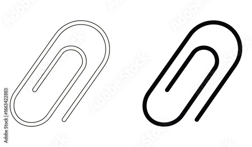 WebIllustration of paperclips, representing office supplies and document organization, , suitable for web design and educational materials