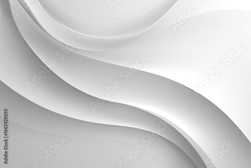 Wallpaper Mural Abstract white flowing curves Torontodigital.ca