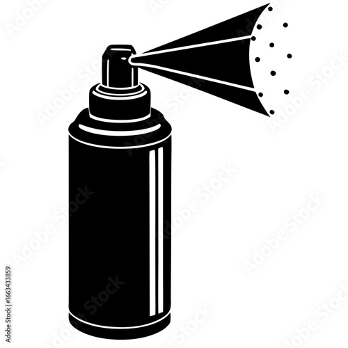 Air Freshener Spray Vector | Generative AI Linocut Silhouette Illustration