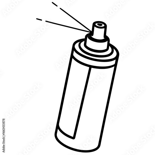 Air Freshener Spray Vector | Generative AI Linocut Silhouette Illustration